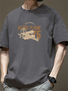 Áo Thun Cotton Tay Ngắn Phong Cách Mỹ Cổ Điển Cho Nam Mùa Hè 200g Quần Áo Rộng Rãi Đa Năng Thời Trang Thường Ngày