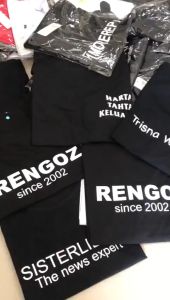 Kaos Sablon Satuan Full Warna Bebas Design | Kaos Custom Sablon Satuan