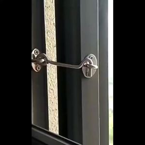 4/8 Inch Barn Door Latch Stainless Steel Eye Latch Hook with Screws Cabin Window Hook Silver