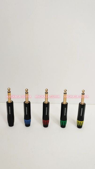 JACK AKAI MONO SOUNDMAX SM-M2X-BG BODY HITAM / JEK AKAI MONO MALE 6,5 MM SOUNDMAX SMM2X-BG (MODEL SEETRONIC)