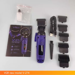 VGR V-274 Professional Hair Clipper ABS Stainless Steel Blades Cordless Hair Clipper Adjustable Electric Hair Clipper LED Display Hair Trimmer