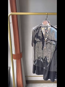 IIKKPP ถุงคลุมเสื้อแบบใส (10 ใบ) ถุงคลุมเสื้อแบบเกรดพรีเมี่ยม วัสดุPVCหนา ใช้ซ้ำ ดูแลง่าย กันน้ำและกันฝุ่น ขนาด 60*90ซม