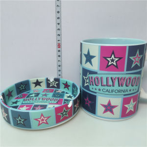 Hollywood Movie Capital Ceramic Mugs Entertainment Star Set of 2 Coffee Cups Large Capacity 501mL-600mL without Lid