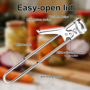 Adjustable Stainless Steel Bottle Opener Multifunctional Glass Bottle Opener Used as Kitchen Accessories for Elderly People