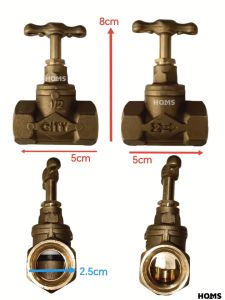 CITY Copper Stop Valve Brass Stopcock Water Gate Valve Home Bathroom Pipe Toilet HOMS