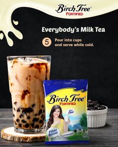 Birch Tree Fortified Powdered Milk Drink Fiber Boost with Inulin Fiber 300g | 33g (8 Pieces) & Choco 1 kg