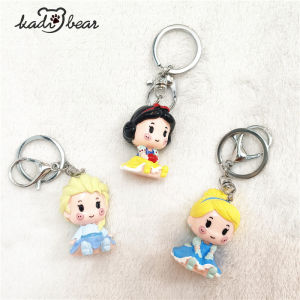 Adorable Long-Haired Princess Doll Keychain Bag Pendant Ornament Snow White Collectible Toy Figure Creative Gift Winkna