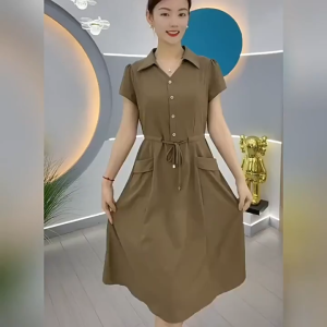 Womens A-line Skirt Loose and Versatile New Summer Casual Dress Stylish and Slimming Oversized Dress