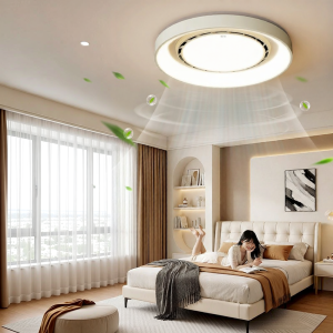 HUIPU | Retro Style Walnut Colored Ceiling Light Fan Quiet