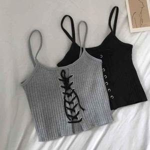 Female Solid Crop Top Female Tops for Women Summer Solid Color Inner Wear