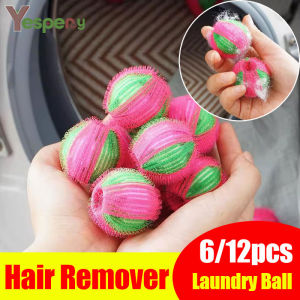YESPERY 6/12pcs Washing Machine Hair Remover Laundry Ball Fluff Cleaning Lint Fuzz Grab