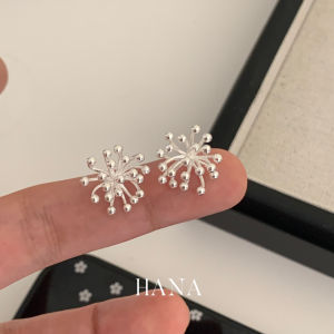 Hoa Tai Bạc Nguyên Chất S925 HANA Thiết Kế Đơn Giản Thanh Lịch Phụ Kiện Thời Trang Cho Nữ Hoa Tai Trang Sức Thời Trang
