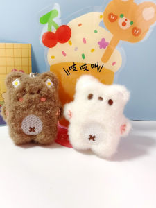 Cute Squeaky Bear Bag Charm Keychain Couple Hanging Ornaments Lovely Toy Bear Backpack Accessories Winter Season China Made