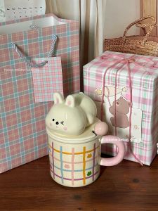 Cute Rabbit Ceramic Mug Gift Set