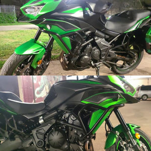 Black Motorcycle Highway Engine Guard Bumper Fairing Crash Bar Frame Sliders Falling Protector For KAWASAKI Versys 650 KLE LE650E 2022 2023 2024