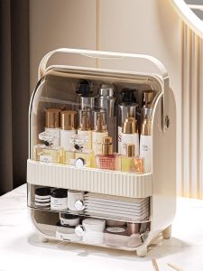 Large Capacity Drawer Type Cosmetic Makeup Storage Box Desktop Dustproof Organizer Rack Elegant Sensation Vanity Table Arrangement