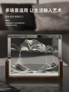 Creative Sand Flowing Picture Frame Living Room TV Cabinet Entrance Simple Decorations Birthday Solid Wood Home Memorials