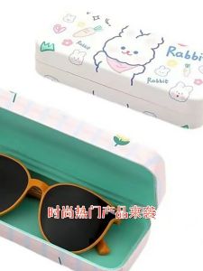 🔥 (Free Lens Cloth) Rabbit Spectacle Case Glasses Case Eyewear Case-SC-7862-可爱兔兔头眼镜盒(送眼镜布)