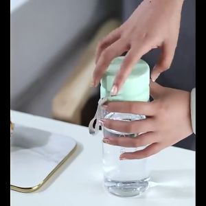 Botol Minum Portable Cup Transparan Botol Sport Olahraga Free Filter Saringan Tali Pendek 800ml