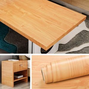 PVC Self Adhesive Waterproof Wallpaper Wall in Roll Furniture Cabinets Vinyl Decorative Film Wood Grain Stickers For Home Decor