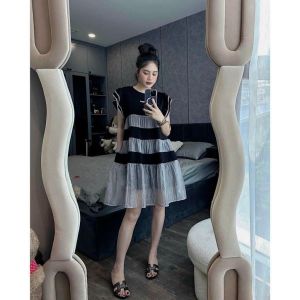 Đầm nữ babydoll 2 lớp cánh tiên bèo mix voan tone màu nhẹ nhàng dành cho các nàng diện đi phố đi chơi