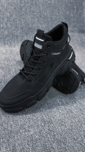 DILOOK S059 Sepatu Sneakers Casual Pria High Cut Hitam Keren Sepatu Cowok Trendy Fashionable