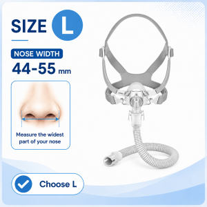 Yuwell | CPAP Nasal Mask Yuwell YN03 for Sleep Apnea Adjustable Headgear Soft Silicone Cushion with Tube for CPAP Auto CPAP Machine