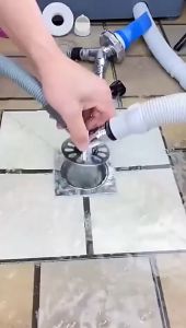 Đầu nối ống xả máy giặt chậu rửa gồm đế ga thoát sàn ngăn mùi thoát nước thải Minh House
