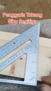 Speed Square 7 inch Alumunium Woodworking Penggaris Siku Segitiga Tukang