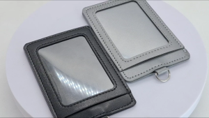 Partner Print- Double Sided Leather ID Card Holder Protector Vertical ID Card Case (5pcs)