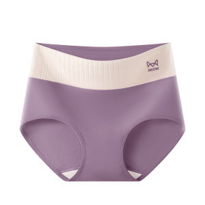 miiow | High Waist Womens Underwear Pure Cotton Soft Comfortable Full Cotton Crotch Antibacterial Briefs Triangle Shorts Daily Wear