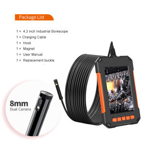 Industrial Endoscope Camera 1080P 4.3 "Single Dual Lens HD1080P Car Inspection Borescope Supports Photo Snap and Video Recording