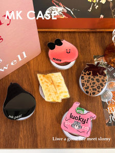 Creative Strawberry Magnetic Phone Stand Shell While Shell Acrylic Shock Absorption Stand Adhesive Back Compatible with MagSafe