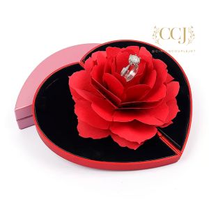 BOX CINCIN NIKAH LAMARAN 3D ROSE / TEMPAT CINCIN NIKAH LAMARAN / KOTAK CINCIN MAWAR / KOTAK CINCIN LAMARAN / KOTAK HADIAH