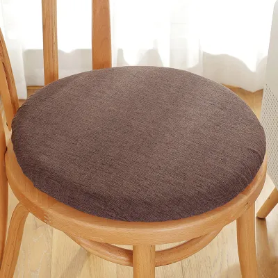 Thickened Memory Foam round Seat Cushion Breathable Cotton Linen Chair Pad Modern Simple Style Home Fabric Floor Pillow
