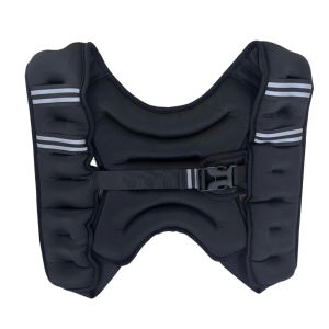 [UEB Mall] Vest 5KG Workout Vest with Reflective Stripe Double Adjustable Buckle Straps for Workout Strength Training Running