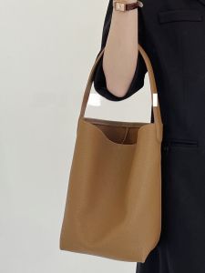 jpj | New JPJClassic Womens Casual Leather Bucket Bag Underarm Single Shoulder Commuter Bag Lazy Style Small Tote Bag