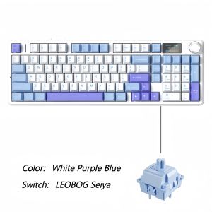 AULA | AULA F99 Max Mechanical Keyboard 96 Percent Layout TFT Smart Screen Knob 8000mAh Hot Swappable RGB Tri Mode Wireless Gaming