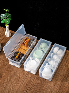 Tea Set Storage Box Desktop Dustproof Cover Kombucha Cup Tea Bowl Teapot Stackable Storage Rack