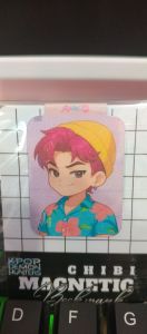 kpop demon hunters saja boys chibi inspired 1x1.5inches magnetic bookmarks