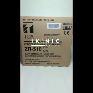 IKONIC TOA Megaphone ZR-510S Original Pengeras Suara ZR-510S Dengan Sirine