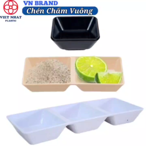 COMBO 5 Dĩa Chấm Vuông Nhựa VIỆT NHẬT - Đựng muối tiêu chanh nước mắm 1219/20/21