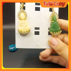 Mặt Dây Chuyền Phật Quan Âm Xanh or Trắng Trái Ngà M288 - 140 - KT - Tubi Cony