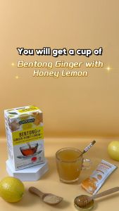 CAROMA (Twin x 2 packs) Pure Honey Lemon with Bentong Ginger 10 sachets x18g /Halal/ Less Sweet/ Serbuk Halia