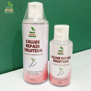 Mark and Marias Callus Repair Solution 60/120mL | Foot Care Treatment for Thick Calluses Corns & Rough Dry Skin | Helps Soften Hardened Skin Remove Dead Skin Buildup Smooth Cracked Feet & Exfoliate for Softer Smoother Feet | Daily Gentle Foot Formula