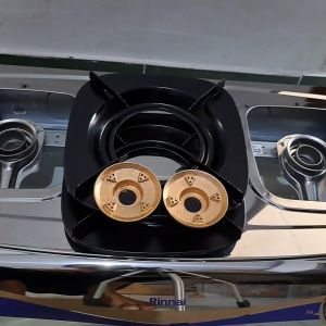 Paket Lengkap Tatakan Kompor Rinnai Kaki 4 & Burner Rinnai Kecil Aluminium Tipe RI 522 C & RI 522 E