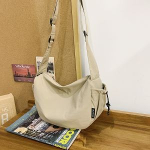Lightweight Dumpling Shaped Sports Travel Bag Large Capacity Canvas Crossbody Bag for Women 2025 New Style Soft Tote Bag