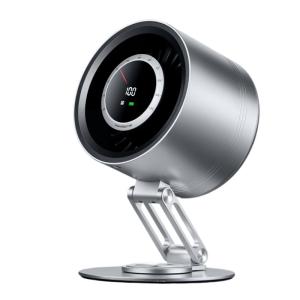 「China Plug」MAVE Ultra-quiet Bladeless USB Rechargeable Mini Metal Desk Fan