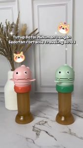 Momosee Tutup Botol Minuman Bayi Anti Tumpah Dengan Sedotan Portable Travelling Sedotan Anak BB103