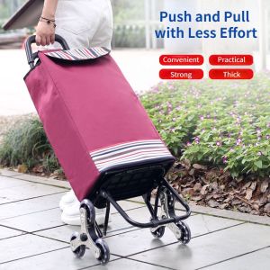 Shopping Cart Climb Stairs Grocery Foldable Trolley 8 Wheels Grocery Carts Small Cart Folding Trolley Cart